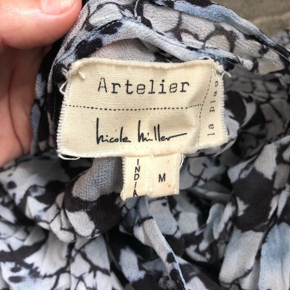 Nicole Miller Artelier La Plage Shibori Burst Viscose GGT Kimono Vest Coverup OS - Picture 7 of 8